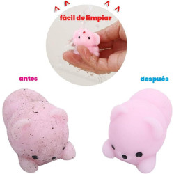 Juguete de mascosta Squishies, 24 unidades en envase de almacenamiento