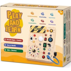 juguete de viaje sensorial de madera para niños pequeños
