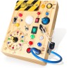 juguete de viaje sensorial de madera para niños pequeños