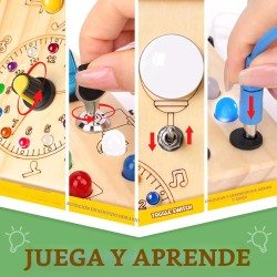 juguete de viaje sensorial de madera para niños pequeños