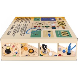 juguete de viaje sensorial de madera para niños pequeños