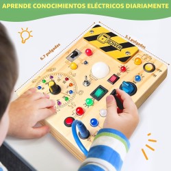 juguete de viaje sensorial de madera para niños pequeños