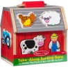 juego de madera 10 piezas de granja, clasificación de formas y apilamiento, juguetes de aprendizaje para niños