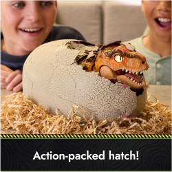 Jurassic World - Juguete interactivo de dinosaurio y huevo