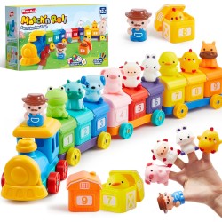 Juguete de aprendizaje para niños pequeños,  contar, combinar y clasificar el tren de granja