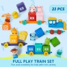 Juguete de aprendizaje para niños pequeños,  contar, combinar y clasificar el tren de granja