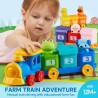 Juguete de aprendizaje para niños pequeños,  contar, combinar y clasificar el tren de granja