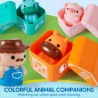 Juguete de aprendizaje para niños pequeños,  contar, combinar y clasificar el tren de granja