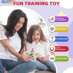 Juguetes sensoriales de clasificación de colores para niños pequeños | Juguete sensorial de clasificacion de colores