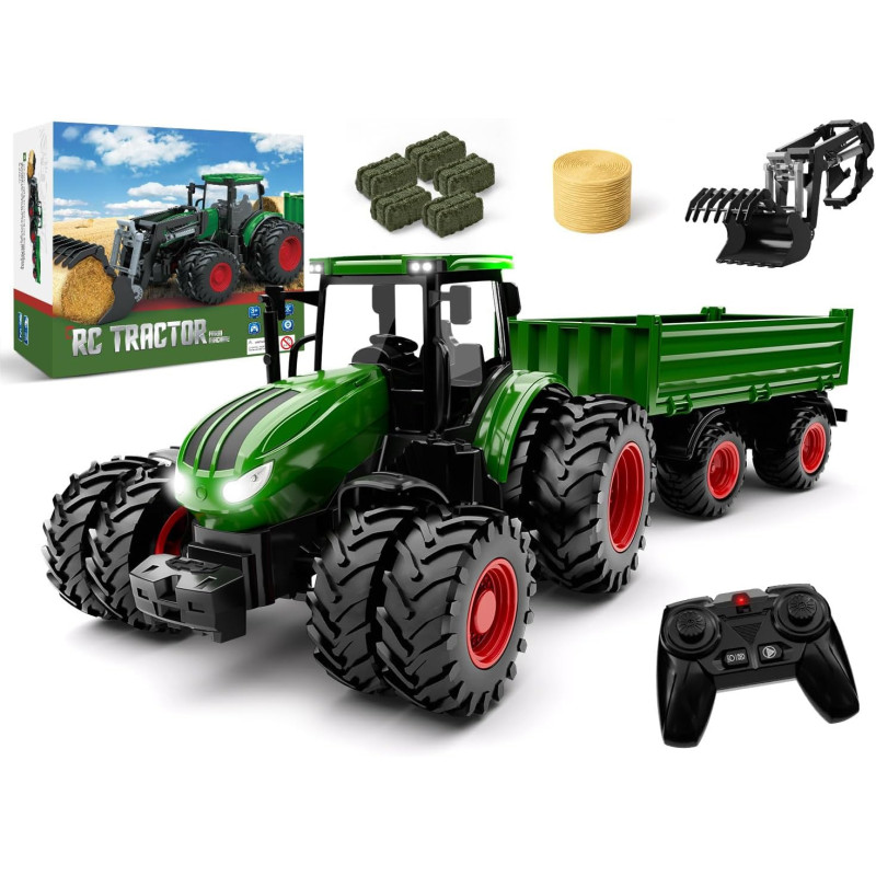Juguete de tractor a control remoto, juego de tractor RC para niños