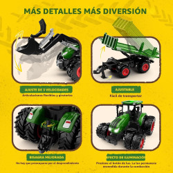 Juguete de tractor a control remoto, juego de tractor RC para niños