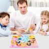 rompecabezas de 100 piezas para niños y niñas, rompecabezas educativos de aprendizaje en caja de metal.
