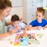 rompecabezas de 100 piezas para niños y niñas, rompecabezas educativos de aprendizaje en caja de metal.
