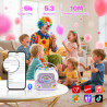 Mini máquina de karaoke para niños y niñas: altavoces Bluetooth portátiles de unicornio con 2 juguetes de micrófono inalámbrico