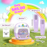 Mini máquina de karaoke para niños y niñas: altavoces Bluetooth portátiles de unicornio con 2 juguetes de micrófono inalámbrico