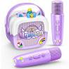 Mini máquina de karaoke para niños y niñas: altavoces Bluetooth portátiles de unicornio con 2 juguetes de micrófono inalámbrico