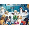 Rompecabezas de baño de perros lindos para adultos, niños y personas mayores