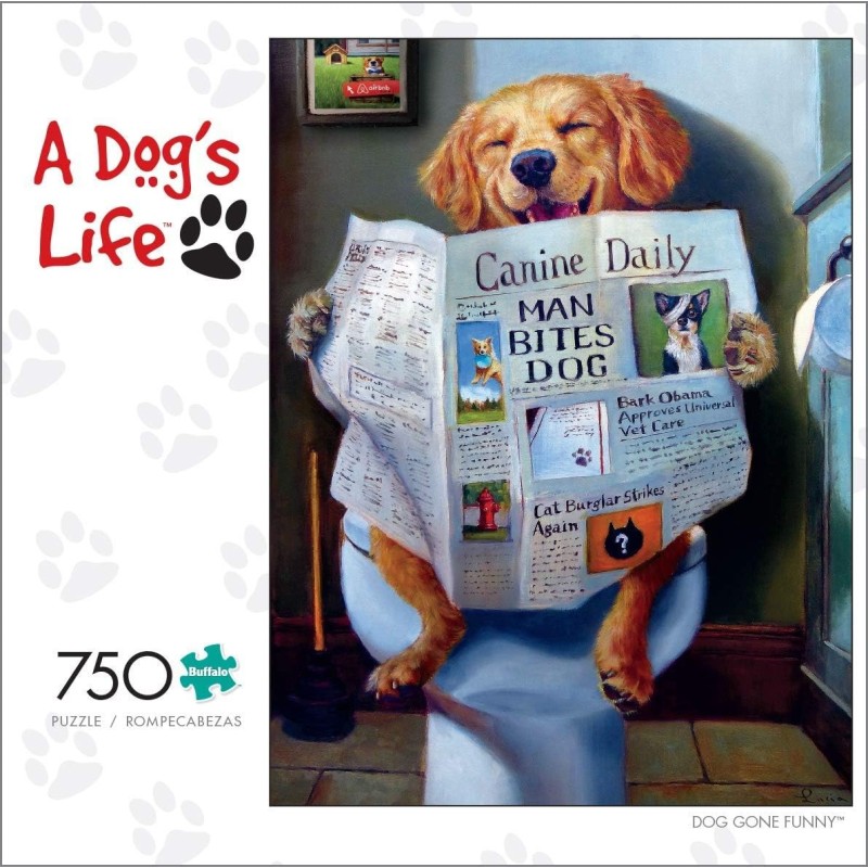 Rompecabezas de 750 piezas de perro 23.6 in de largo x 17.7 in de ancho Rompecabezas de 750 piezas de perro 23.6 in de largo x 17.7 in de ancho