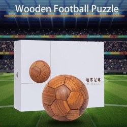 Rompecabezas de fútbol de madera 3D | Rompecabezas en 3D con piezas pentagonales y hexagonales
