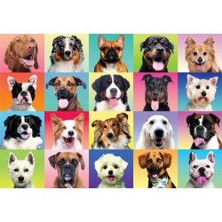 Rompecabezas multicolor de 300 piezas de perros