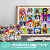 Rompecabezas multicolor de 300 piezas de perros