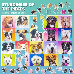 Rompecabezas multicolor de 300 piezas de perros