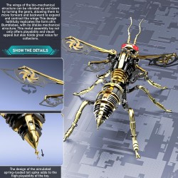 Rompecabezas 3D para adultos | Avispa metalica estilo Steam Punk