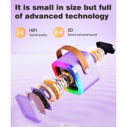 Mini altavoz de máquina de karaoke para niños y adultos