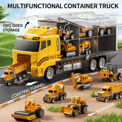 Conjunto de camión de construcción para niños pequeños con alfombra de juego