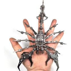Rompecabezas de metal 3D para adultos | Escorpion metalico armable de 3 piezas