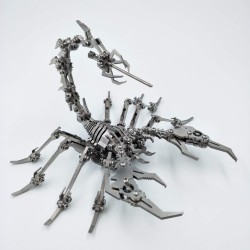 Rompecabezas de metal 3D para adultos | Escorpion metalico armable de 3 piezas