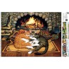 Rompecabezas desafiante perfecto para noches de juego de gatos en frente de chimenea