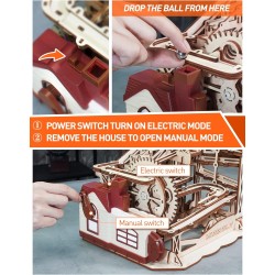 MIEBELY Rompecabezas de madera 3D para adultos | De madera con motor manual y electrico