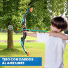 JOYIN Juego de arco y flecha para niños, juego de juguete de tiro con arco con luz LED