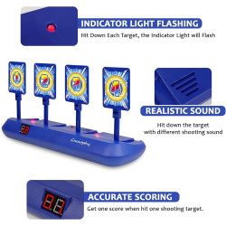 GMAOPHY Objetivos de disparo digitales | Con reinicio automatico y blancos