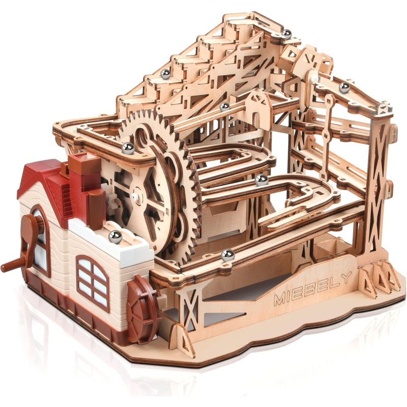 MIEBELY Rompecabezas de madera 3D para adultos | De madera con motor manual y electrico