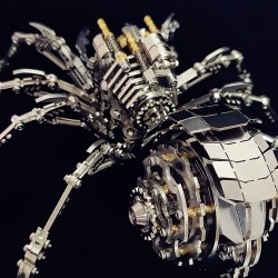 Kit de modelo de araña de metal 3D | Rompecabezas de Araña metalica con luces RGB