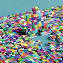 rompecabezas coloridos desafío mosaico para adultos de 1000 piezas