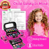 Hollyhi Kit de maquillaje infantil de 58 piezas para niña