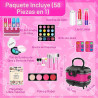 Hollyhi Kit de maquillaje infantil de 58 piezas para niña