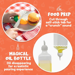 JOYIN Juego de 34 juguetes de cocina | Juguete de barbacoa con luces y sonidos para niños