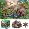 rompecabezas grande de 48 piezas de dinosaurio del bosque