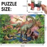rompecabezas grande de 48 piezas de dinosaurio del bosque