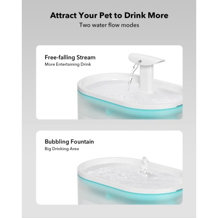 PETLIBRO - Fuente de agua de 71 fl oz/2.1 L para gatos, de acero inoxidable, ultra silenciosa, automática, sin BPA, saludable,