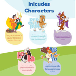 La Granja de Zenon - Juego de 6 figuras de acción y aventura para niños