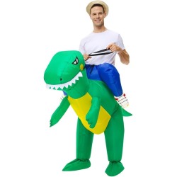 Disfraz inflable de dinosaurio para adultos, disfraces inflables de Halloween