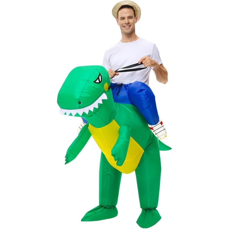 Disfraz inflable de dinosaurio para adultos, disfraces inflables de Halloween Disfraz inflable de dinosaurio para adultos, disfraces inflables de Halloween
