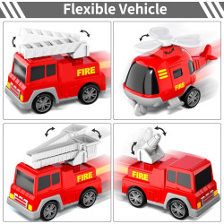 Bennol Juego de camiones de bomberos 5 en 1 para niños