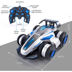 Coche de acrobacias a control remoto | Coche a control remoto con 4 tipos de desplazamiento para acrobacias
