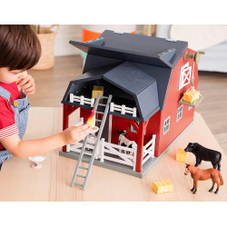 Terra by Battat | Juego de 20 piezas de juguetes de granero de animales